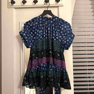 OPENING CEREMONY FLORAL DROP RUFFLE BLOUSE (EUC)